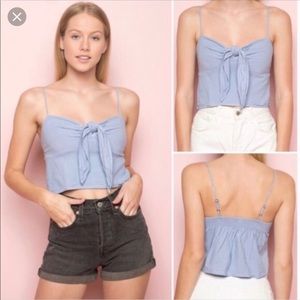 NWT Brandy Melville Sasha Front Tie Top